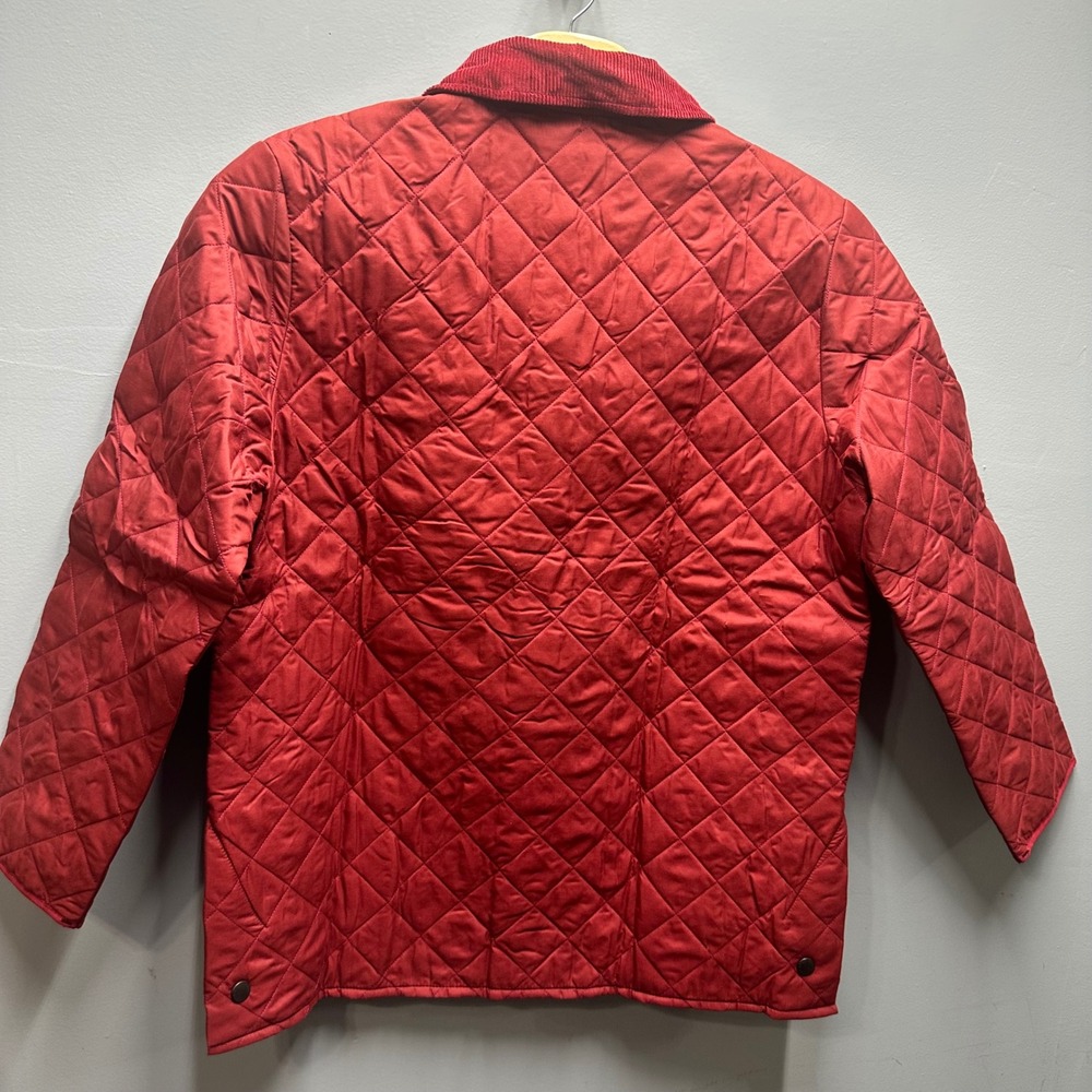 Barbour Eskdale Classic Quilted Jacket Cranberry Red D894 Men XL Made in England - Picture 3 of 8